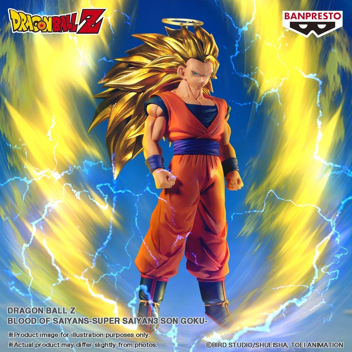 Dragon Ball Z Super Saiyan 3 Goku Statue Figure - Banpresto Blood of Saiyans