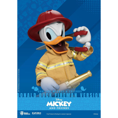 Mickey and Friends Donald Duck Fireman Action Figure - Disney, Beast Kingdom - Dynamic 8ction Heroes DAH-104