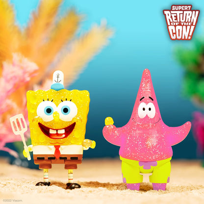 SpongeBob SquarePants SpongeBob and Patrick Glitter Figure 2-Pack - Super7 - SDCC 2022 Exclusive!