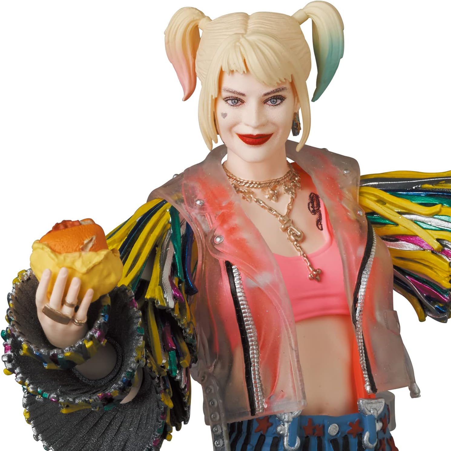 DC Comics Birds of Prey Harley Quinn Caution Tape Jacket Ver. Action Figure - Medicom Toy - MAFEX #159