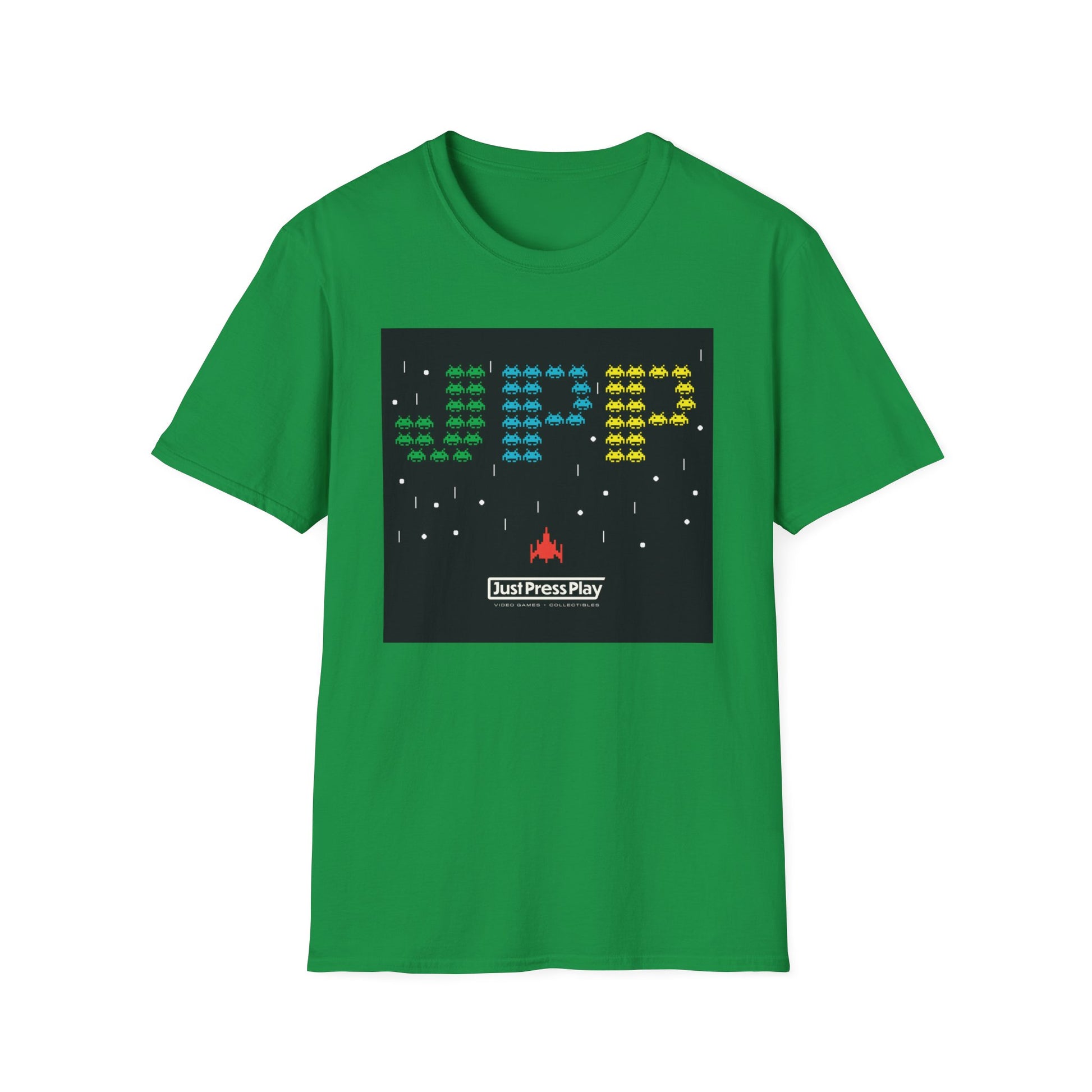 Just Press Play Unisex Softstyle T-Shirt - Invader