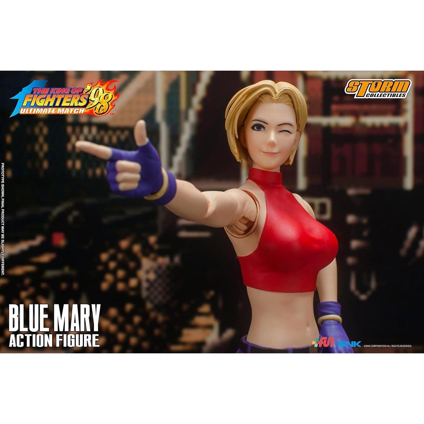 The King of Fighters '98 Blue Mary 1/12 Scale Action Figure - Storm Collectibles