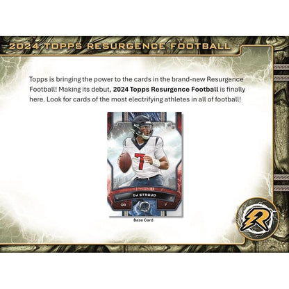2024 Resurgence Football Mega Box - 6 Packs, 48 Trading Cards - Topps