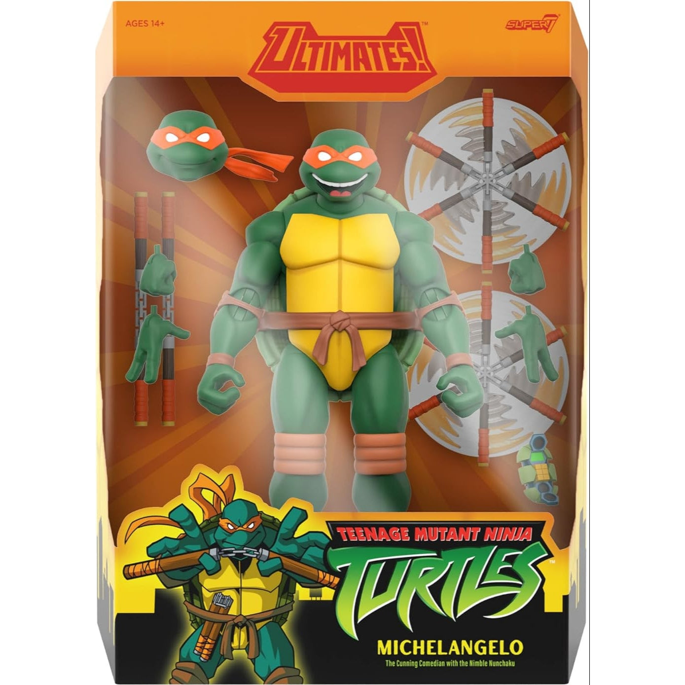 Teenage Mutant Ninja Turtles Michelangelo 7" Action Figure - Super7 - ULTIMATES! Wave 12