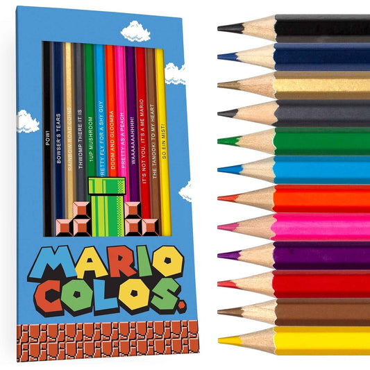 Mario Colors Super Mario Inspired Colored Pencils - Pun Labs