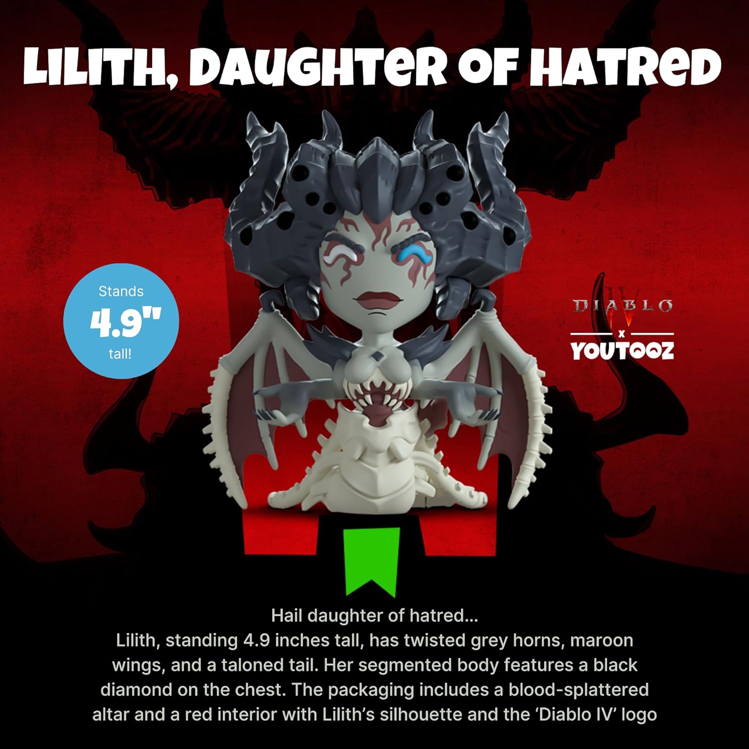Diablo IV Lilith, Daughter of Hatred Vinyl Figure - Youtooz