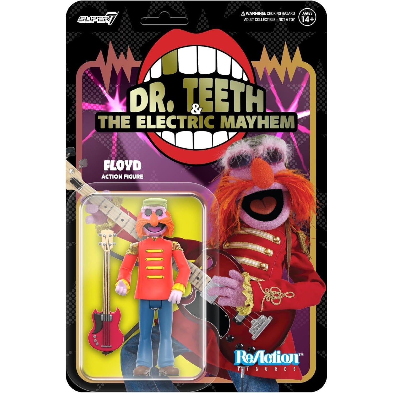 The Muppets Dr. Teeth & The Electric Mayhem Floyd Action Figure - Super7 - ReAction Wave 1