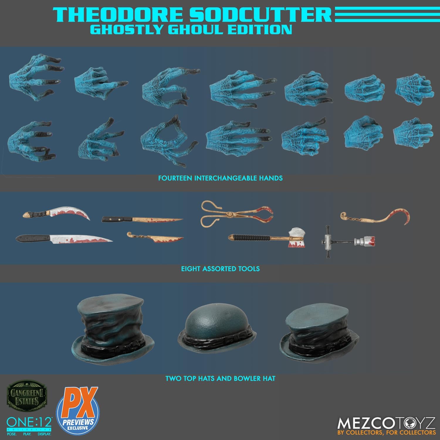 Gangreene Estates Theodore Sodcutter 1/12 Scale Figure - Mezco Toyz ONE:12 Collective - A PX Previews Exclusive!