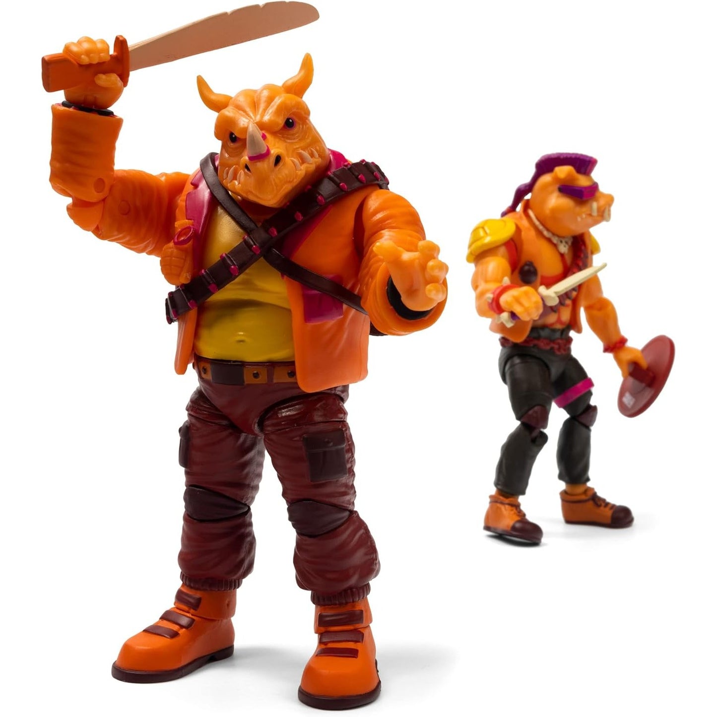 Teenage Mutant Ninja Turtles: Turtles in Time Arcade Bebop & Rocksteady Action Figure Set 2-Pack - The Loyal Subjects BST AXN San Diego Exclusive, Limited Edition: 3000