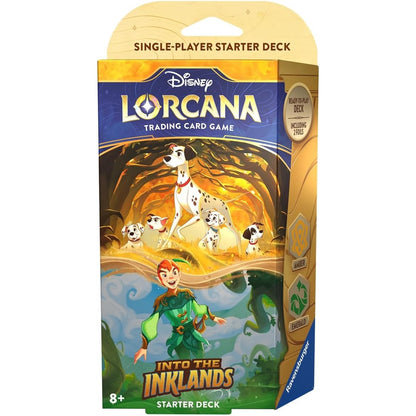 Disney Lorcana TCG Into the Inklands Amber & Emerald Starter Deck - 60 Cards, Ready-to-Play - Ravensberger