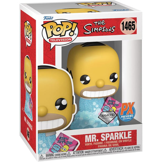 The Simpsons Mr. Sparkle Vinyl Figure - Funko POP! TV #1465 - Diamond Collection, PX Previews Exclusive!