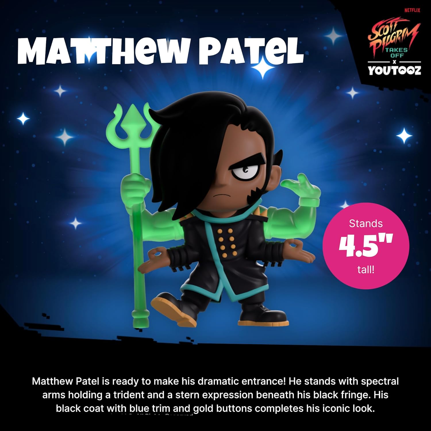 Scott Pilgrim Takes Off Matthew Patel Vinyl Figure - Youtooz - Scott Pilgrim Takes Off Collection #2