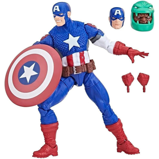 Avengers Ultimate Captain America Action Figure - Hasbro Marvel Legends Series, Puff Adder BAF