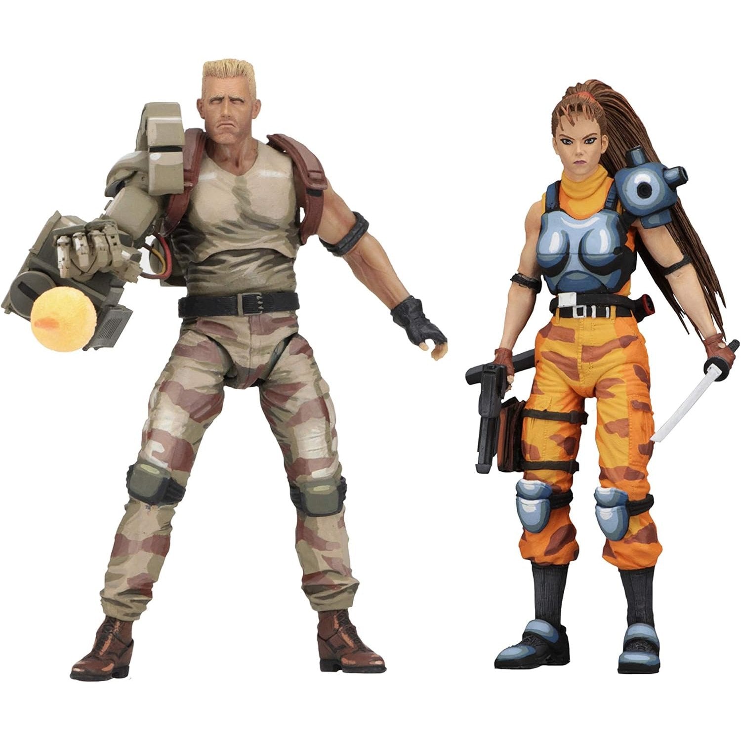 Alien vs Predator Dutch and Linn Arcade Game Ver. Action Figure 2-Pack - NECA