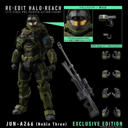Halo: Reach RE:EDIT JUN-A266 Noble Three 1/12 Scale Action Figure - 1000 Toys - PX Previews Exclusive!