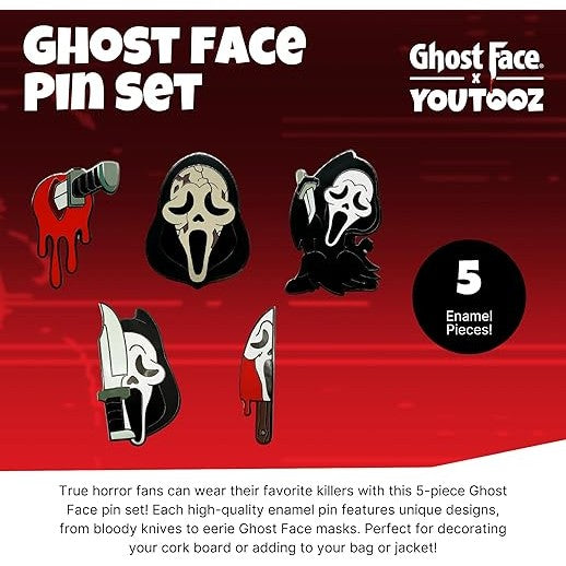 Ghost Face Enamel Pin Set - Youtooz - 5 Pins in Collector's Gift Box!