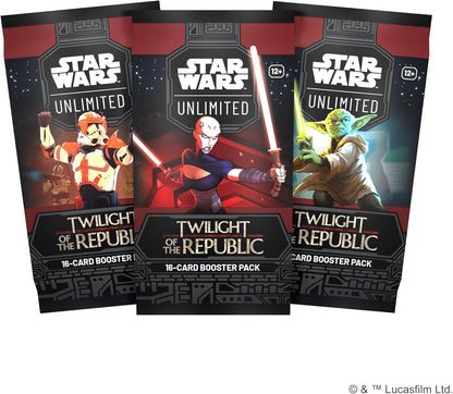 Star Wars: Unlimited TCG Twilight of The Republic Booster Pack 16 Cards - Fantasy Flight Games