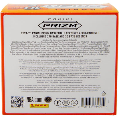 2024-25 Prizm Basketball NBA Mega Box - 5 Packs, 50 Cards - Panini