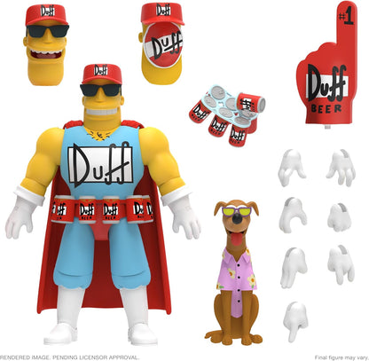 The Simpsons ULTIMATES! Duffman Wave 2 Super7 Figure