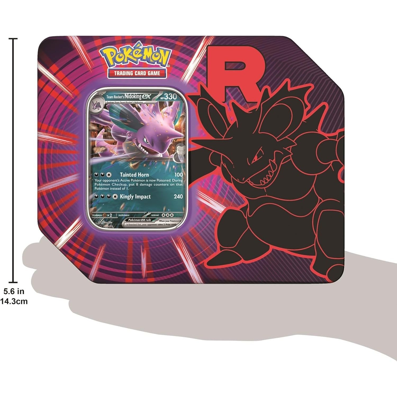 Pokemon TCG: Team Rocket Tin - Nidoking ex JustPressPlayOnline Pokemon TCG: Team Rocket Tin - Nidoking ex JustPressPlayOnline