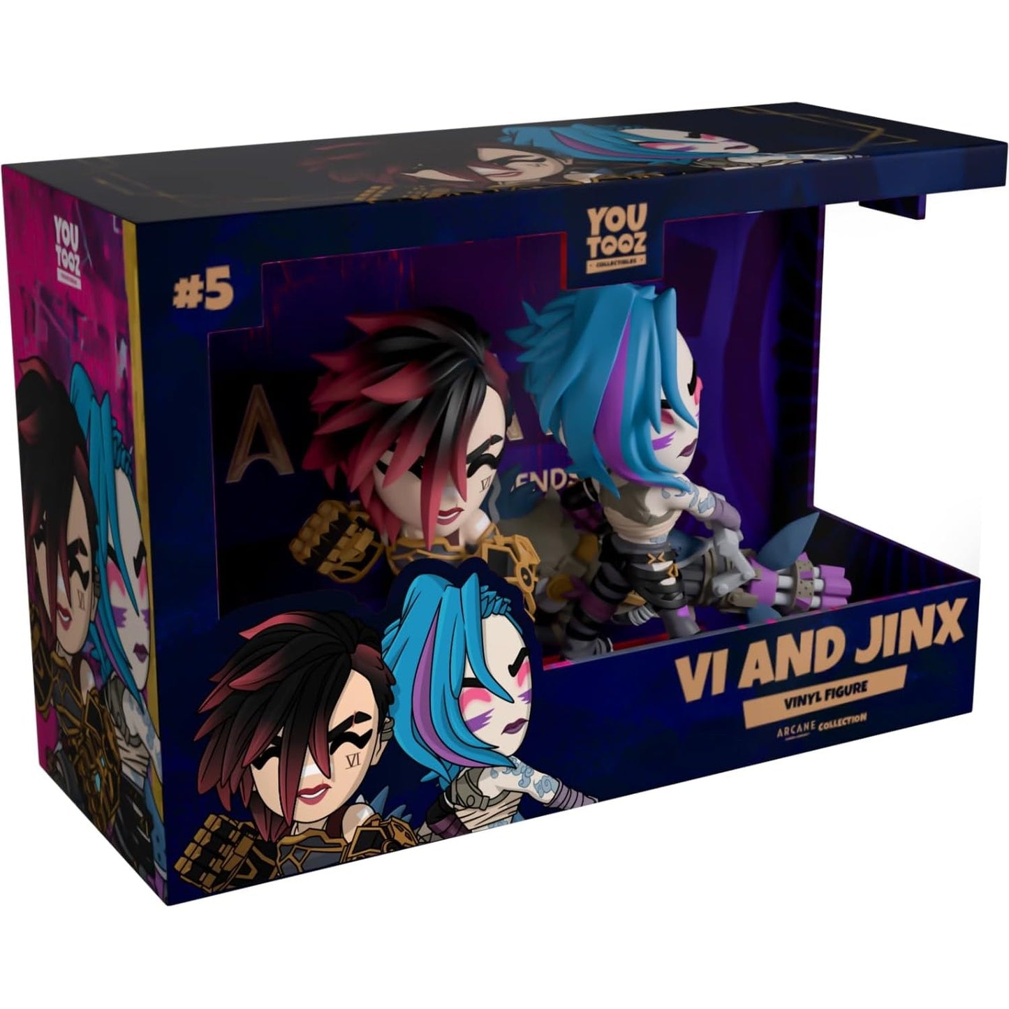 Arcane Vi and Jinx Vinyl Figure - Youtooz - Arcane Collection #5