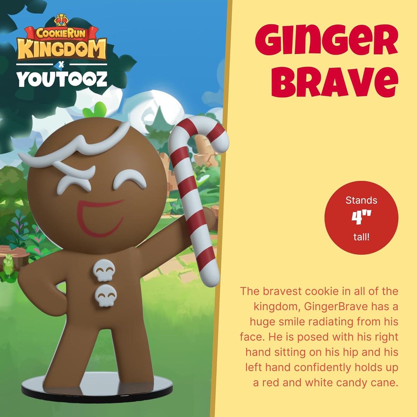 Cookie Run Kingdom GingerBrave Vinyl Figure - Youtooz - Cookie Run Kingdom Collection #4