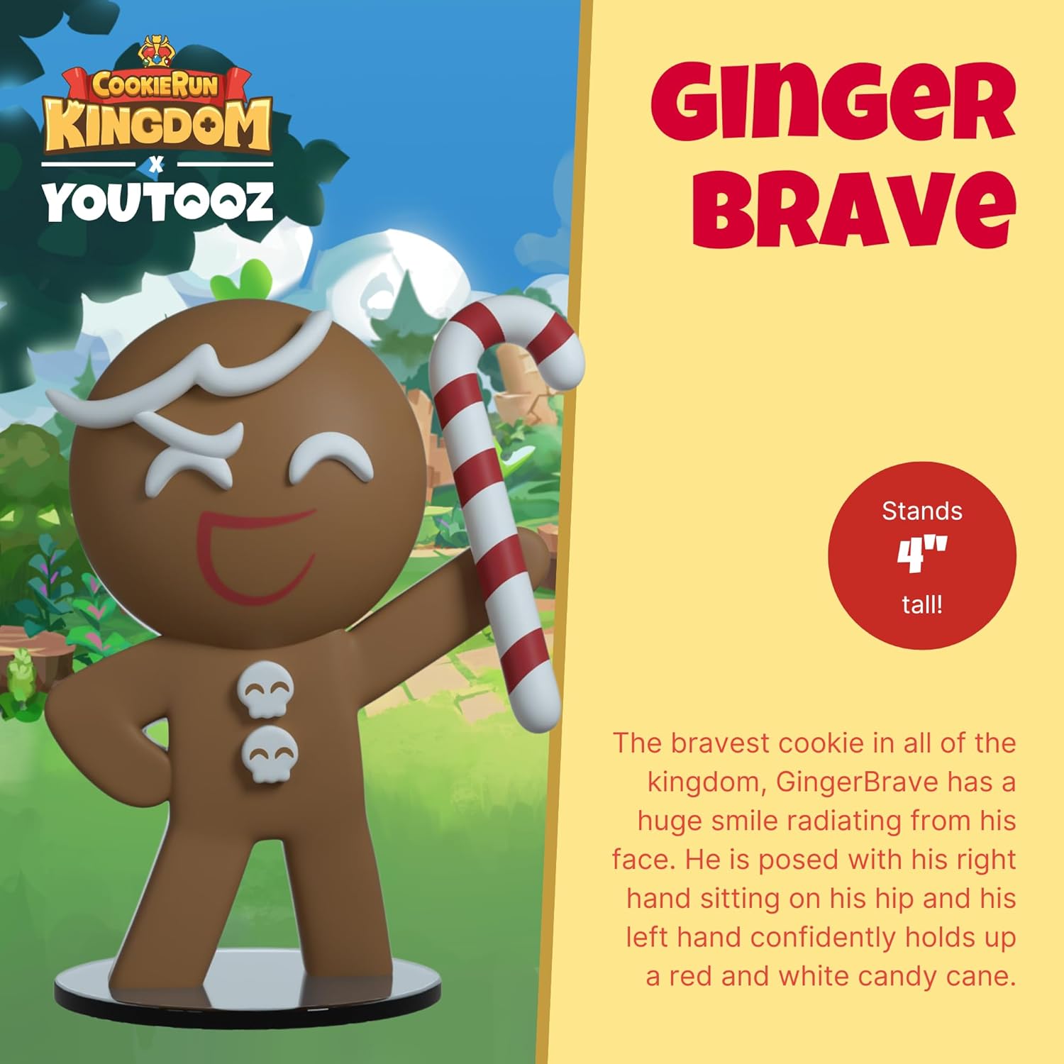 Cookie Run Kingdom GingerBrave Vinyl Figure - Youtooz - Cookie Run Kingdom Collection #4
