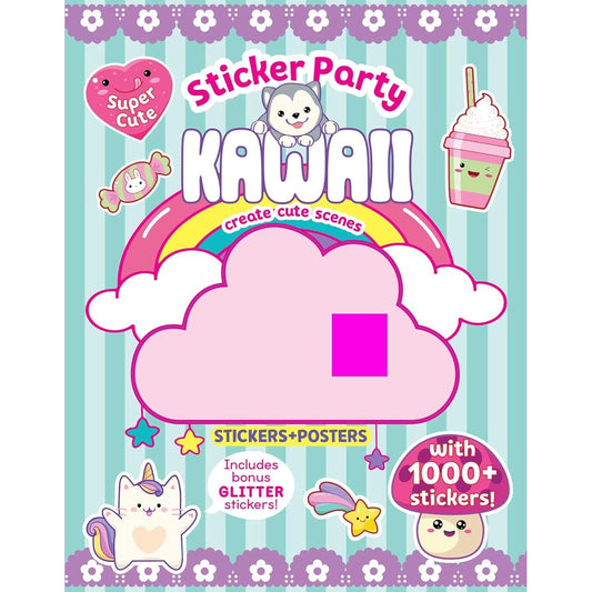 Sticker Party: Kawaii - Sticker Book with Posters - iSeek Ltd