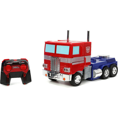 Transformers G1 Optimus Prime Converting R/C with Lights & Sounds - Jada Toys