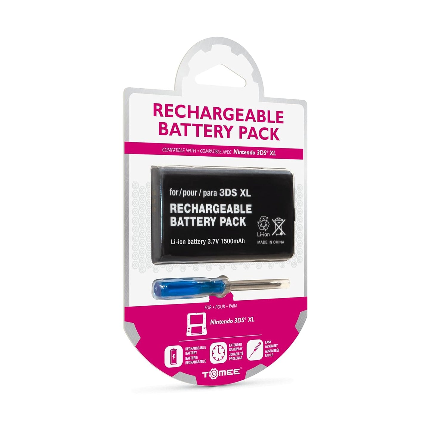 Rechargeable New 3DS XL / 3DS XL Battery Pack - Nintendo 3DS - Tomee