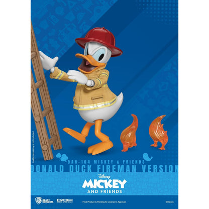 Mickey and Friends Donald Duck Fireman Action Figure - Disney, Beast Kingdom - Dynamic 8ction Heroes DAH-104