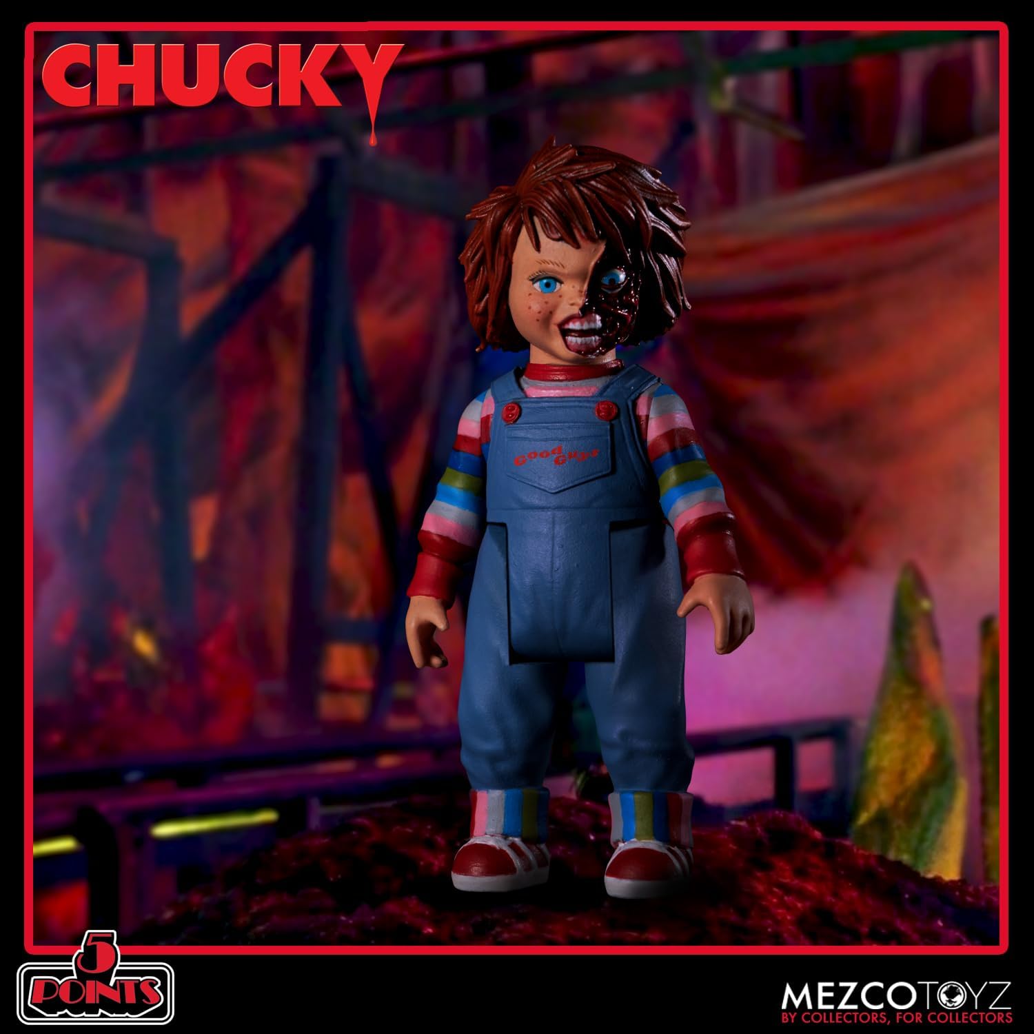 Child's Play Chucky Deluxe Figure Set - Mezco Toyz - 5 Points
