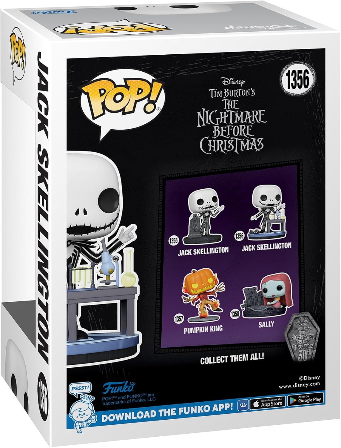 The Nightmare Before Christmas 30th Anniversary Jack Skellington Lab Funko Pop! #1356