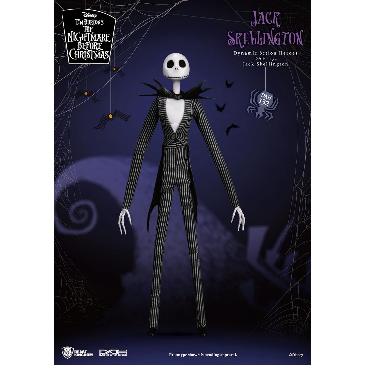 The Nightmare Before Christmas Jack Skellington Action Figure - Beast Kingdom - Dynamic 8ction Heroes DAH-132