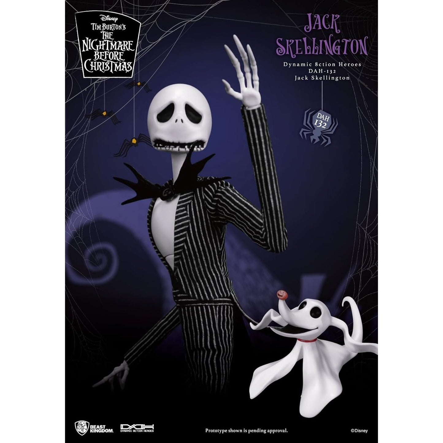 The Nightmare Before Christmas Jack Skellington Action Figure - Beast Kingdom - Dynamic 8ction Heroes DAH-132