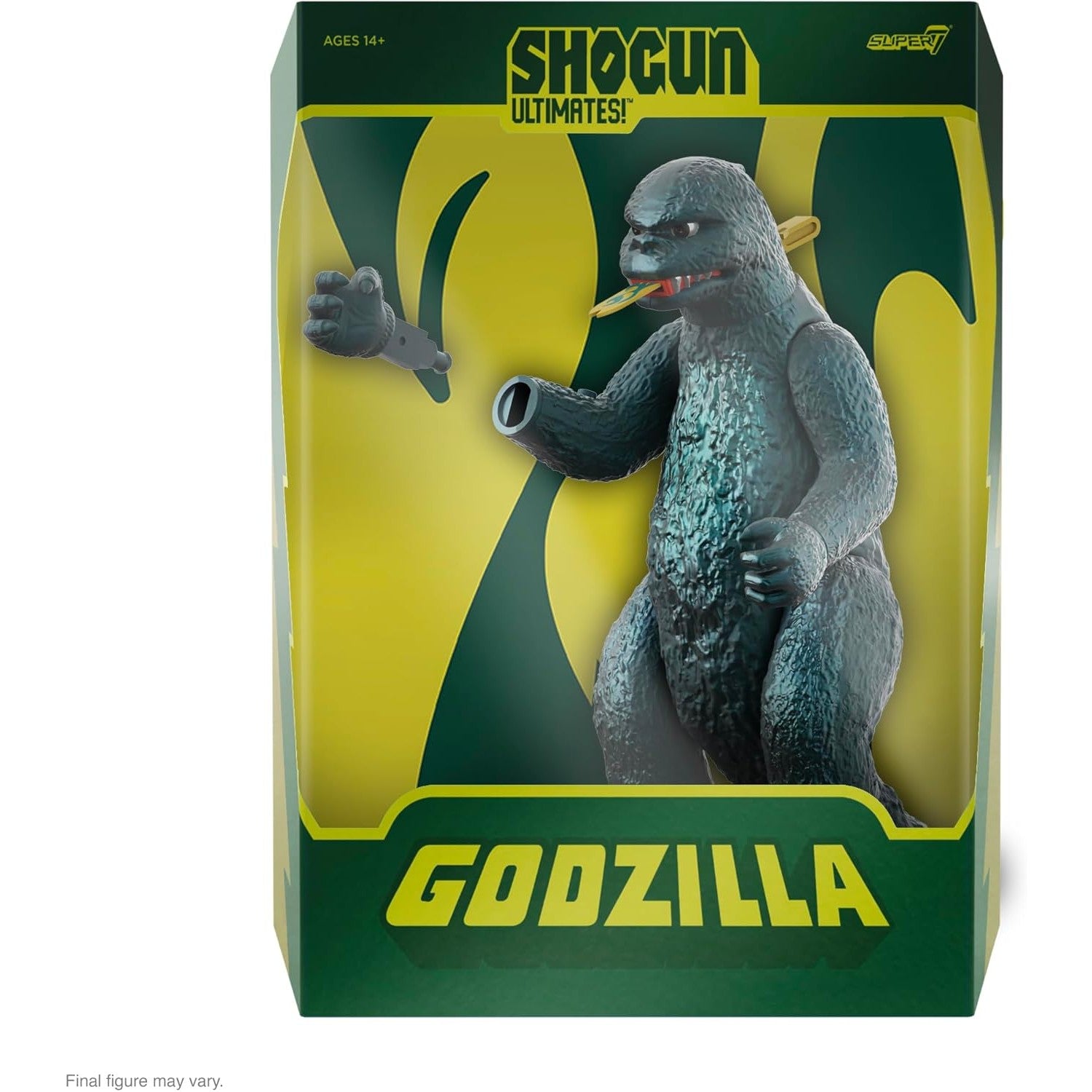 Shogun Godzilla Green Metallic Hawaii Action Figure - Super7 Toho ULTIMATES!