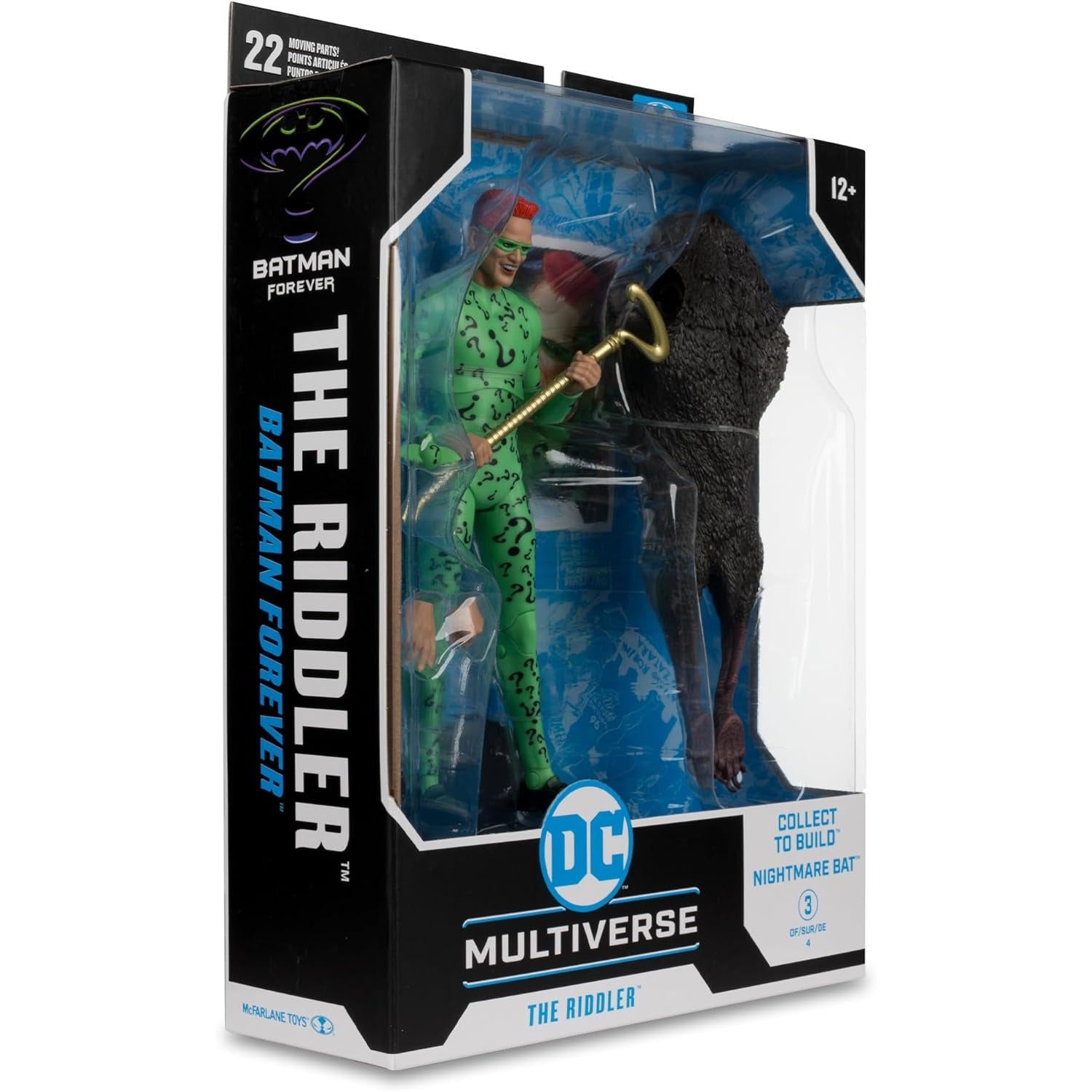 DC Multiverse Batman Forever The Riddler Action Figure - McFarlane Toys - Nightmare Bat CTB