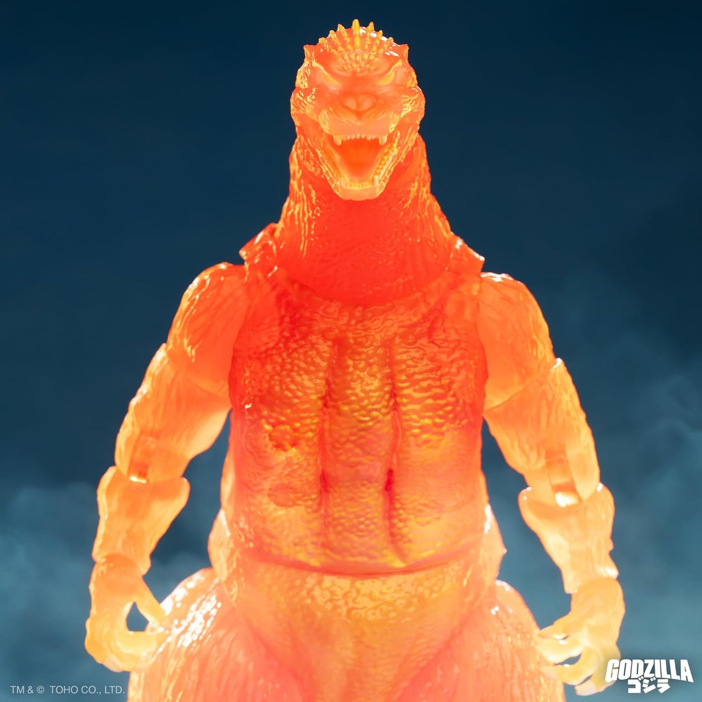 Godzilla vs. Destoroyah Blazing Godzilla 1200° Clear Orange Action Figure - Super7 Toho ULTIMATES!