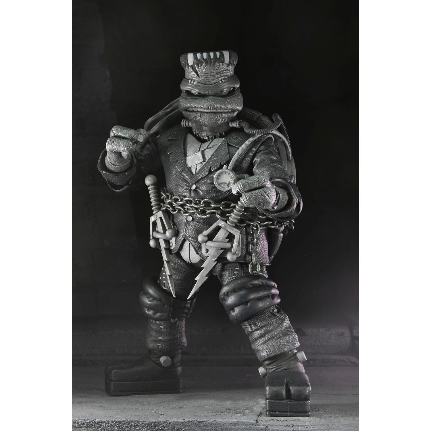 Universal Monsters x Teenage Mutant Ninja Turtles Black & White 7" Action Figure Set - NECA