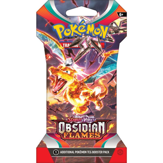 Pokemon TCG Scarlet & Violet Obsidian Flames Sleeved Booster Pack - 10 Cards + 1 Basic Energy