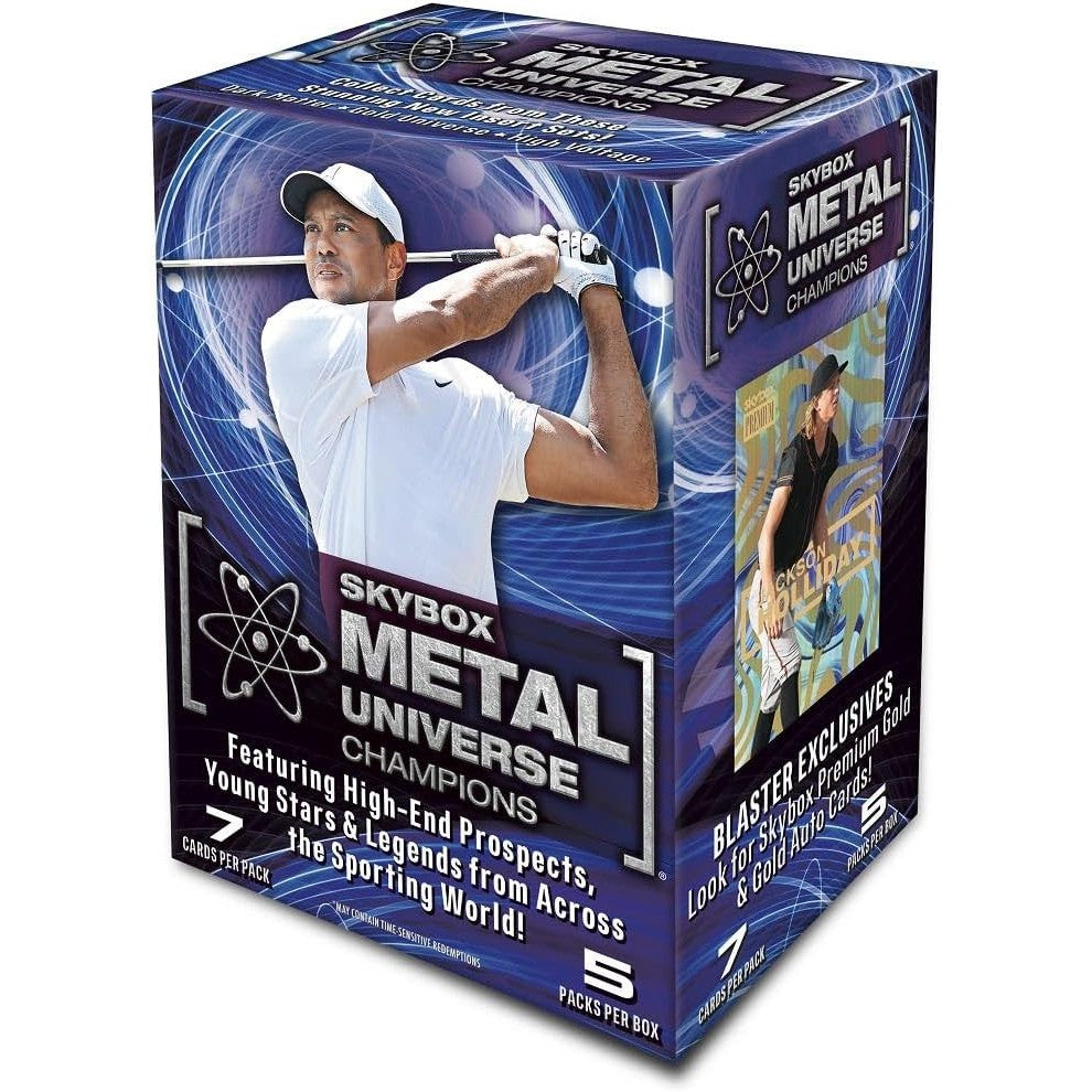 2023 Skybox Metal Universe Champions Blaster Box - 5 Packs, 35 Cards, Multi-Sport - Upper Deck