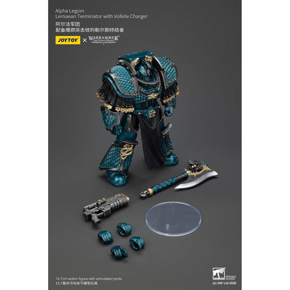 Warhammer: The Horus Heresy Alpha Legion Lernaean Terminator with Volkite Charger 1:18 Scale Action Figure - JoyToy