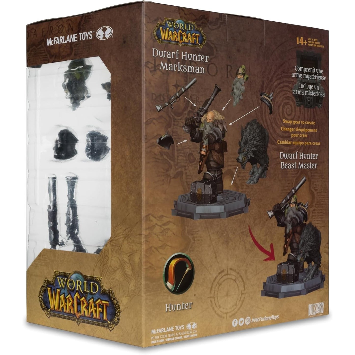 World of Warcraft Dwarf Hunter Beast Master & Marksman 1/12 Scale Figure - McFarlane Toys Wave 2