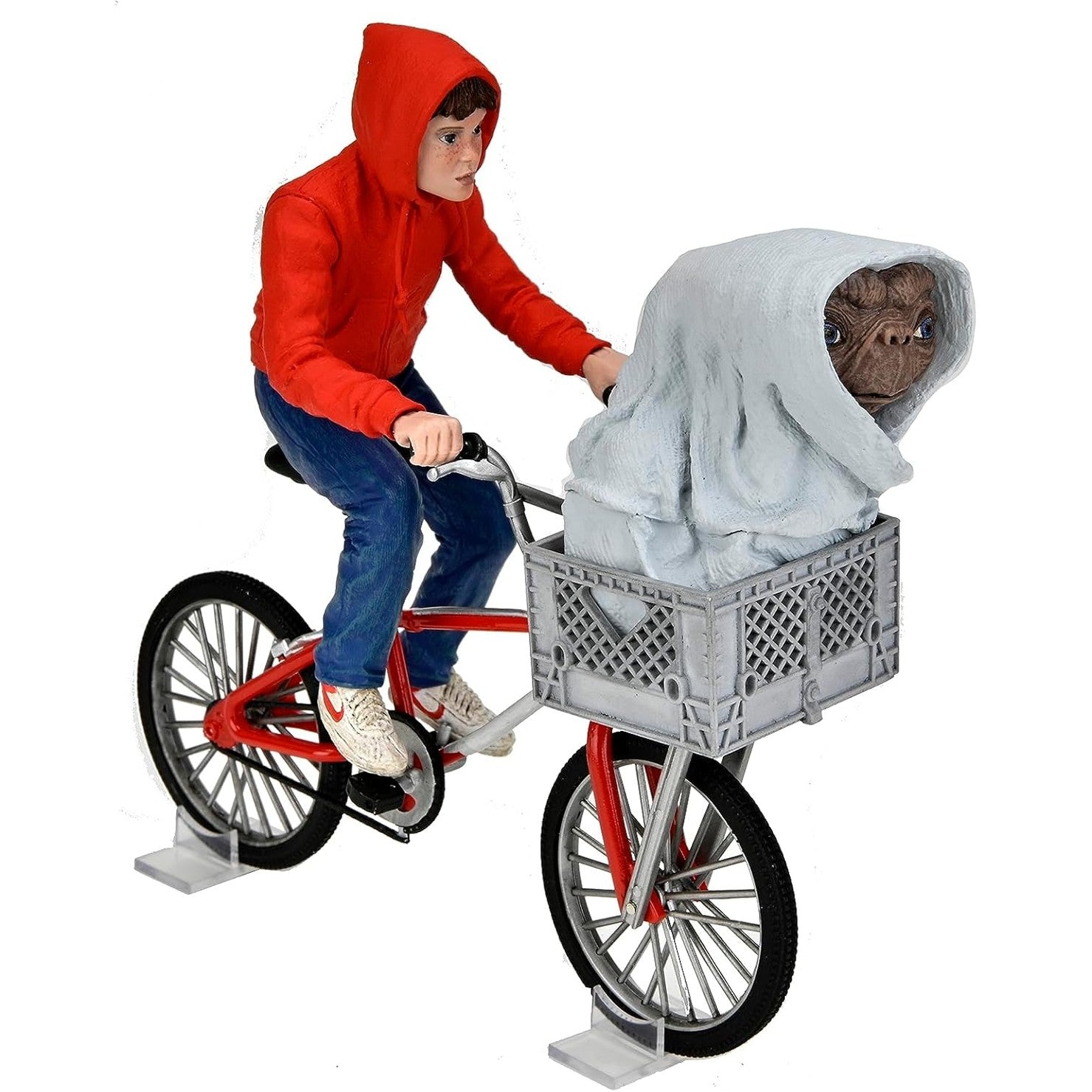 E.T. 40th Anniversary Elliot & E.T. on Bicycle 7" Scale Figure - NECA