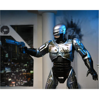 RoboCop Ultimate Battle Damaged RoboCop 7" Scale Figure with Chair - NECA