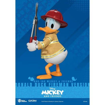 Mickey and Friends Donald Duck Fireman Action Figure - Disney, Beast Kingdom - Dynamic 8ction Heroes DAH-104