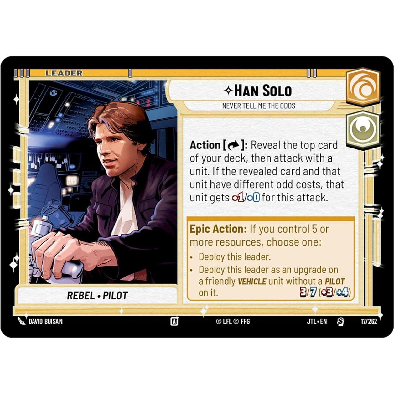Star Wars: Unlimited TCG Jump to Lightspeed Han Solo Spotlight Deck - 50 Cards - Fantasy Flight Games