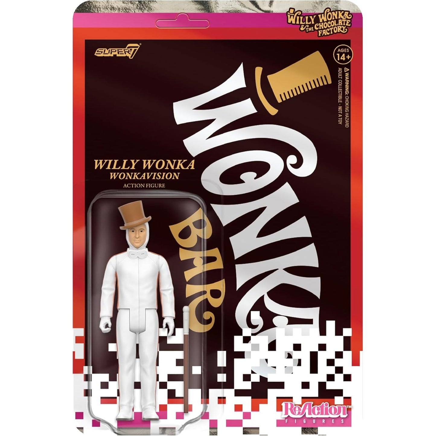 Willy Wonka & the Chocolate Factory Willy Wonka White WonkaVision Suit Action Figure - Super7 - ReAction