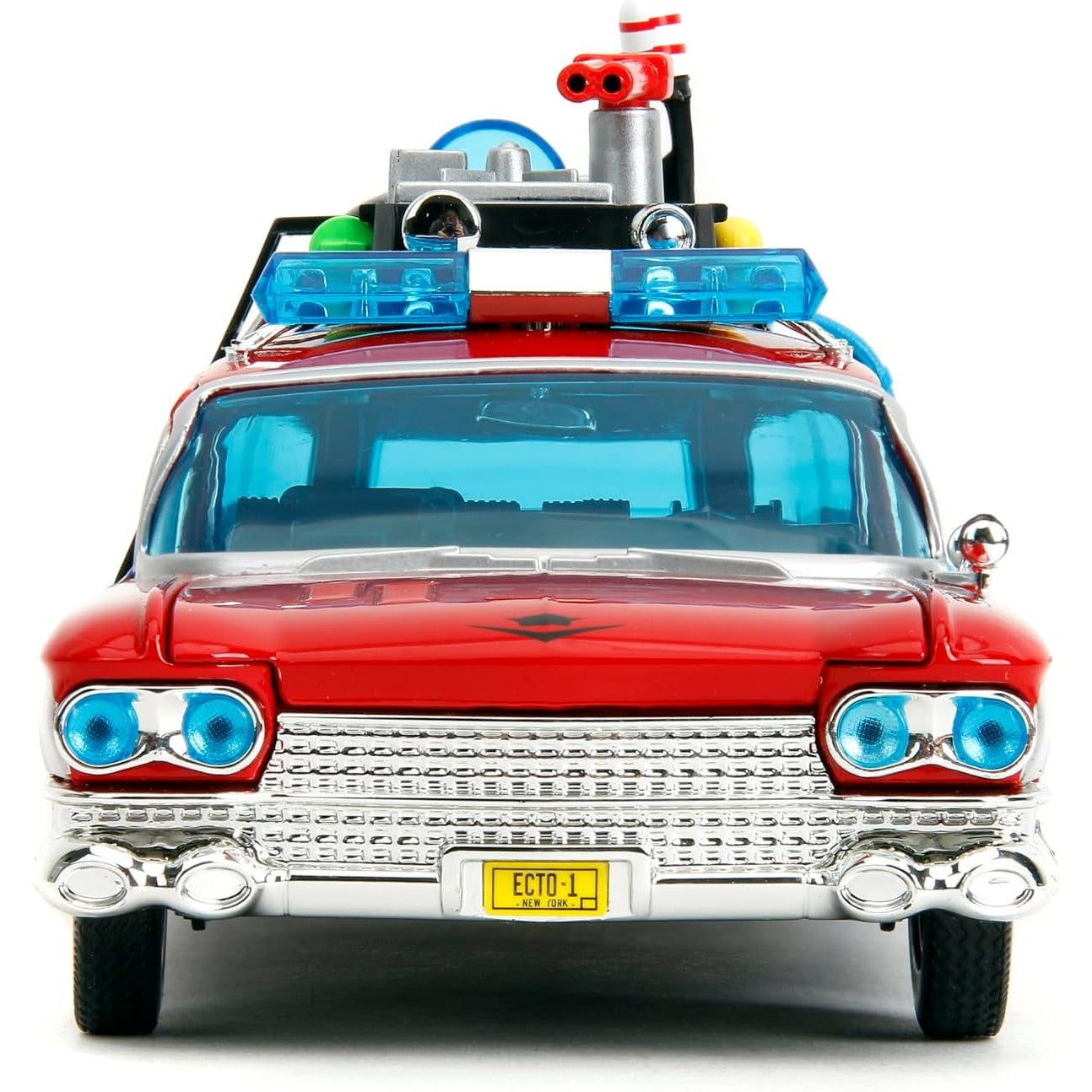 Transformers x Ghostbusters Ecto-1 Optimus Prime Graphics 1:24 Scale Die-Cast Car - Jada Toys - Hollywood Rides