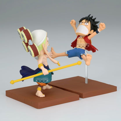 One Piece Monkey D. Luffy & Enel Figure Set - Banpresto - World Collectable Log Stories